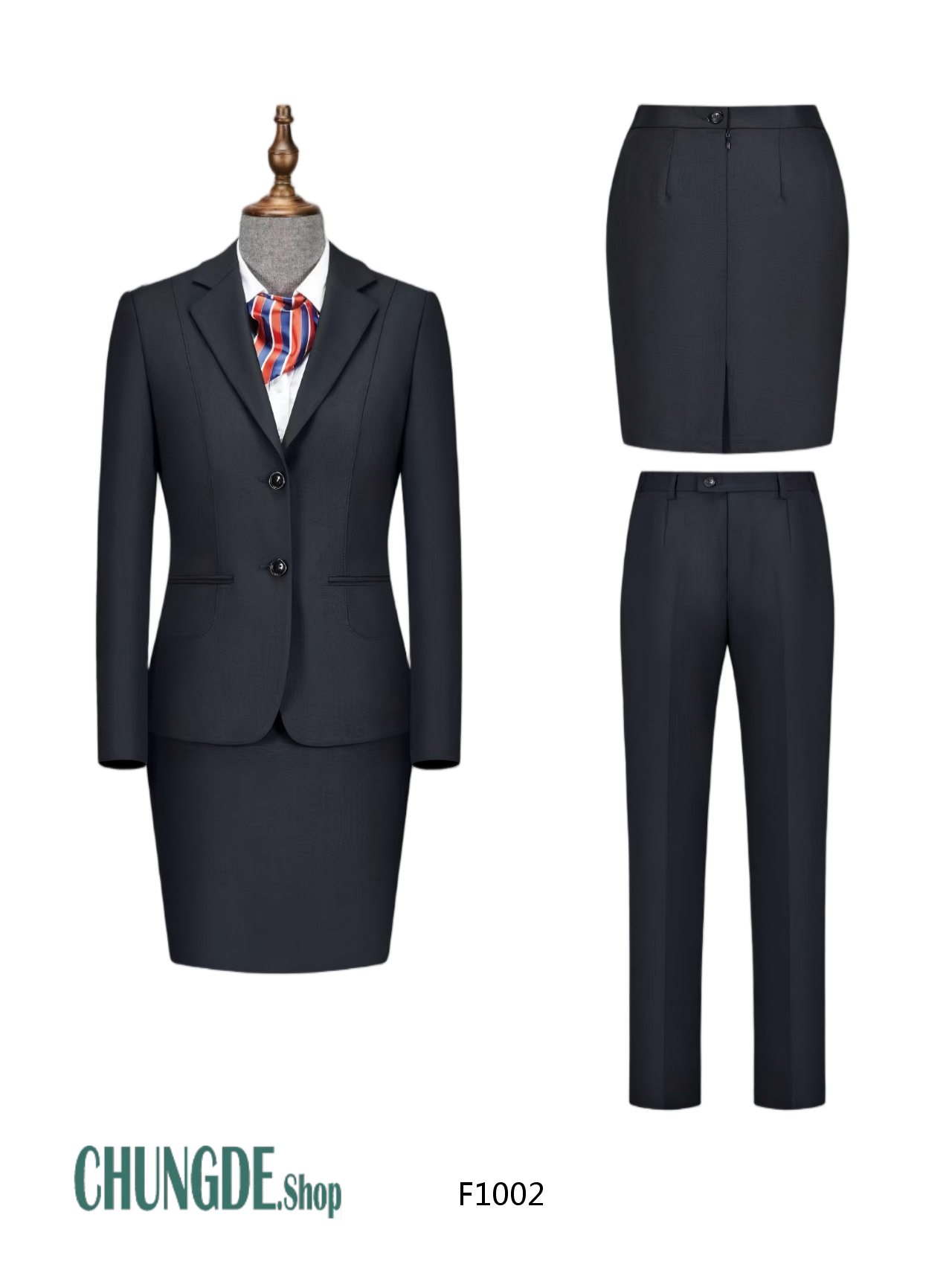 カスタム 淑女服 2ツボタン スーツジャケット セット · F1002/F1001（パンツセット／スカートセット）
